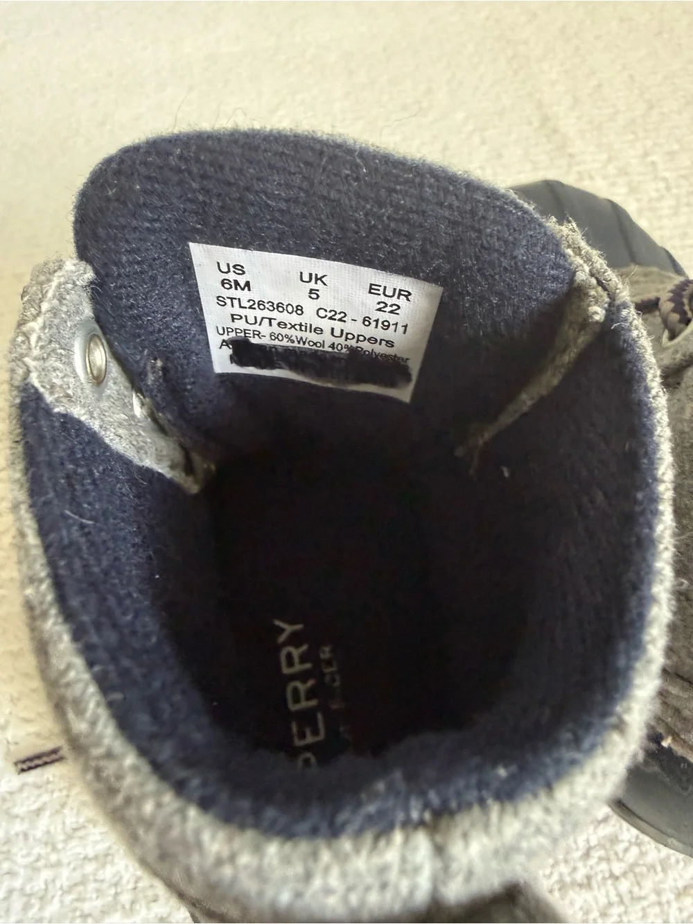 Sperry Kids Navy & Gray Waterproof Duck Boots